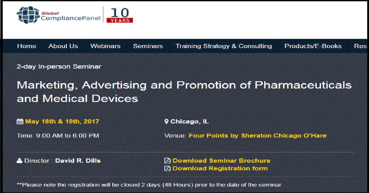 Marketing, Advertising and Promotion of Pharmaceuticals and Medical Devices